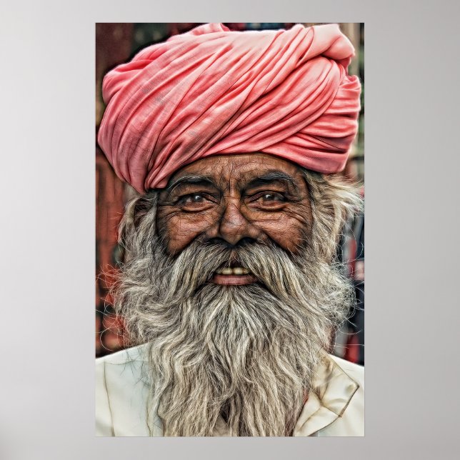 Poster SOURIRE à TURBAN (Devant)