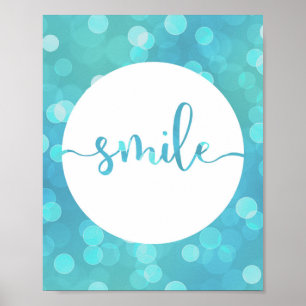 Poster Sourire ! Art de motivation de mur de citation