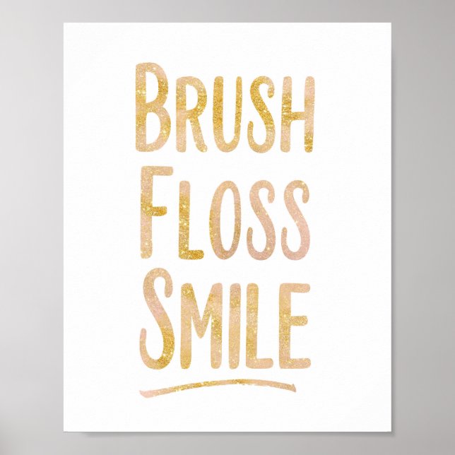 Poster Sourire brosse (Devant)
