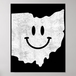 Poster Sourire en OH - Drôle Ohio Happy Face