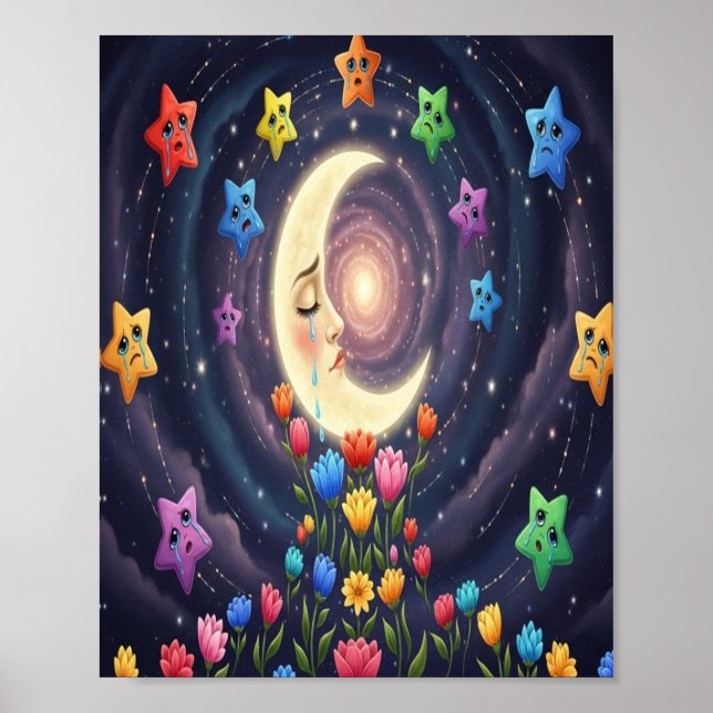 Poster sourire étoiles (Devant)
