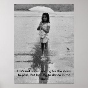 Poster Sourire sous la pluie