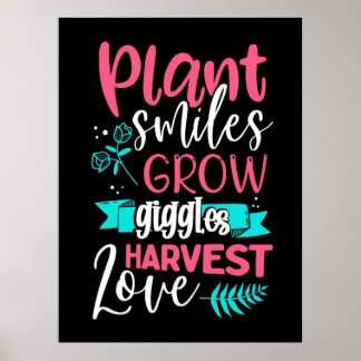 Poster Sourires plantes Grow Giggles Love