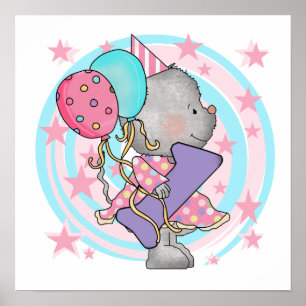 Poster Souris 1er anniversaire T-shirts et cadeaux