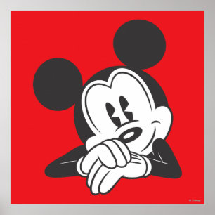 Poster Souris classique Mickey   Portrait mou