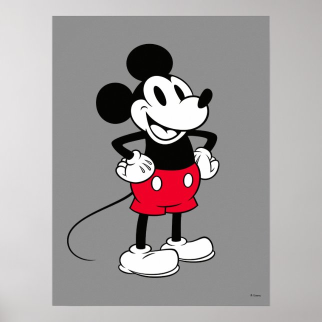 Poster Souris classique Mickey | Une Véritable Origine (Devant)