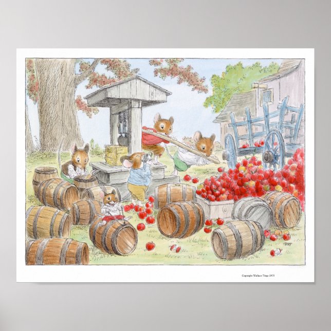 Poster Souris de récolte de cidre d'Apple Imprimer par Wa (Devant)