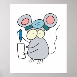 Poster souris docteur drôle