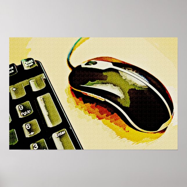 Poster Souris et clavier (Devant)