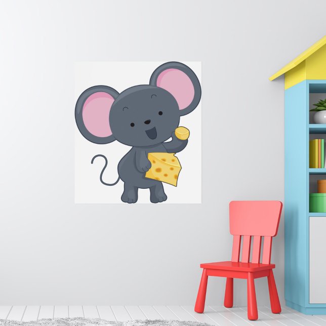 Poster Souris manger du fromage (Créateur téléchargé)