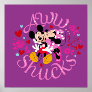 Poster Souris Mickey et Minnie   Aww Schucks