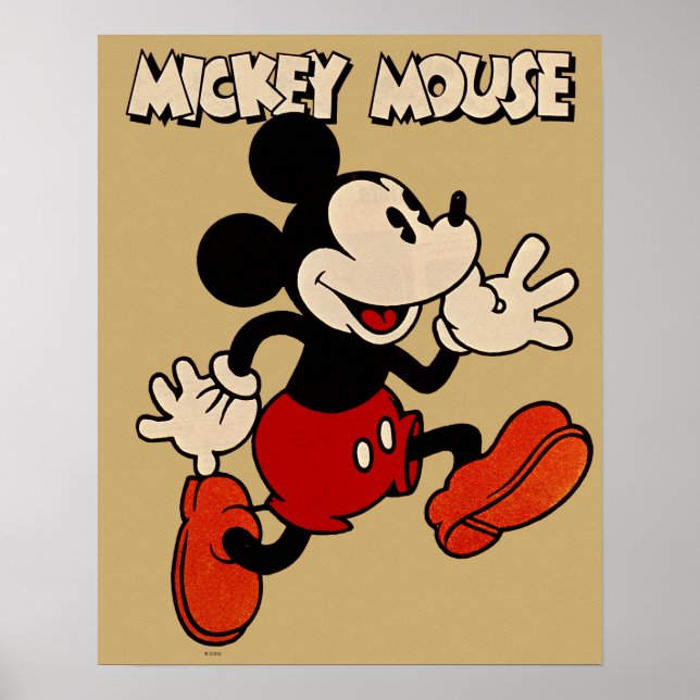 Poster Souris Mickey vintage (Devant)