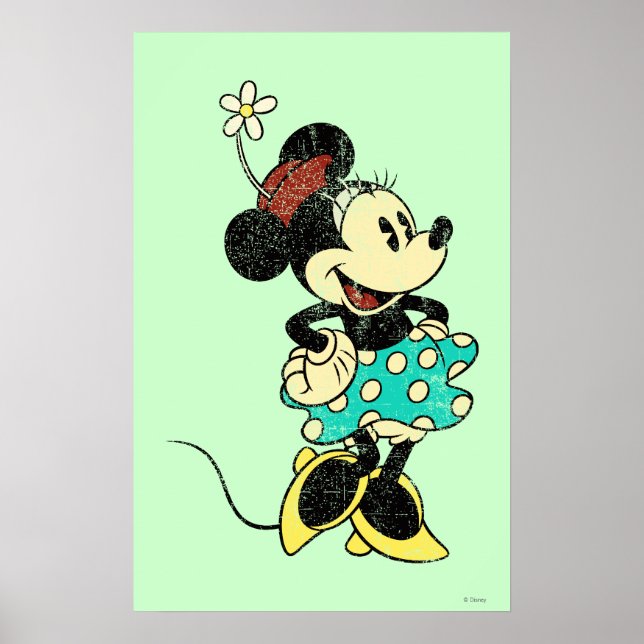Poster Souris Minnie Classique Vintage (Devant)