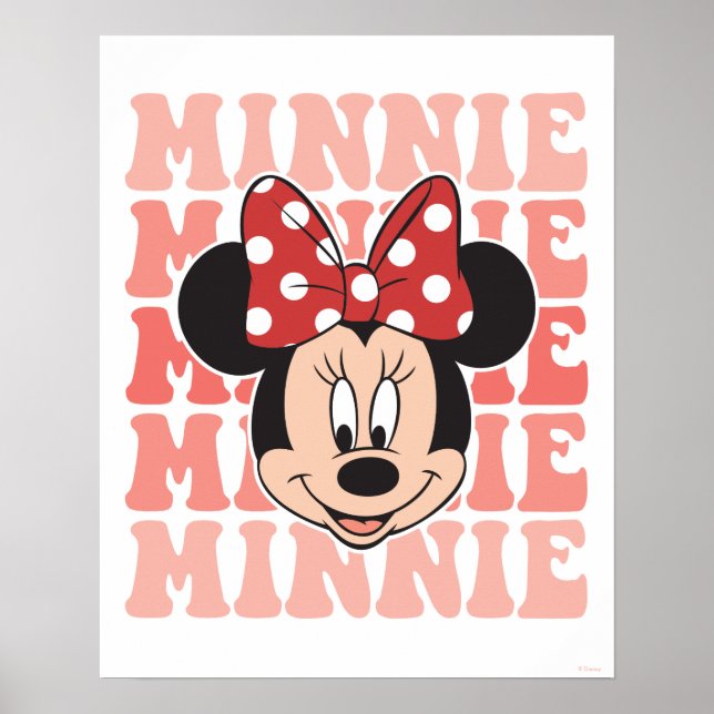 Poster Souris Minnie Rétro (Devant)