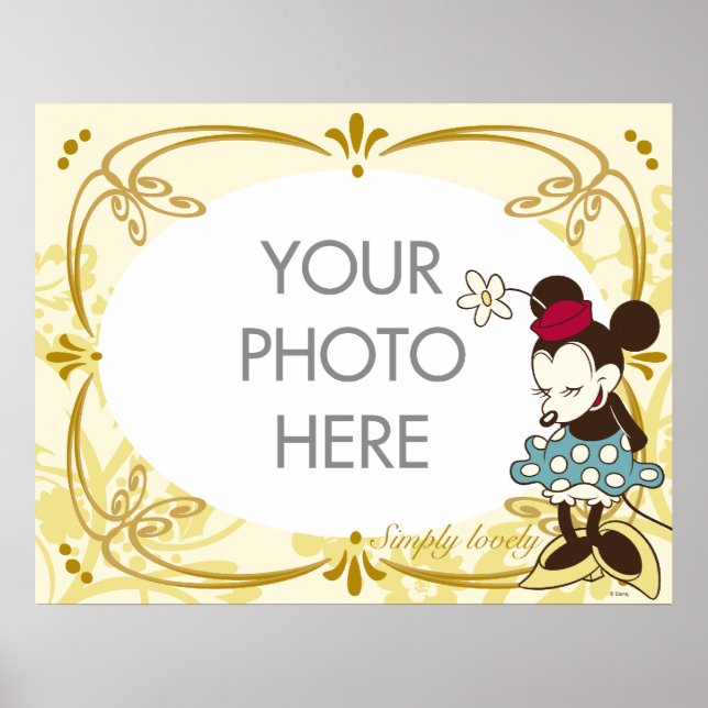 Poster Souris Minnie vintage personnalisable (Devant)