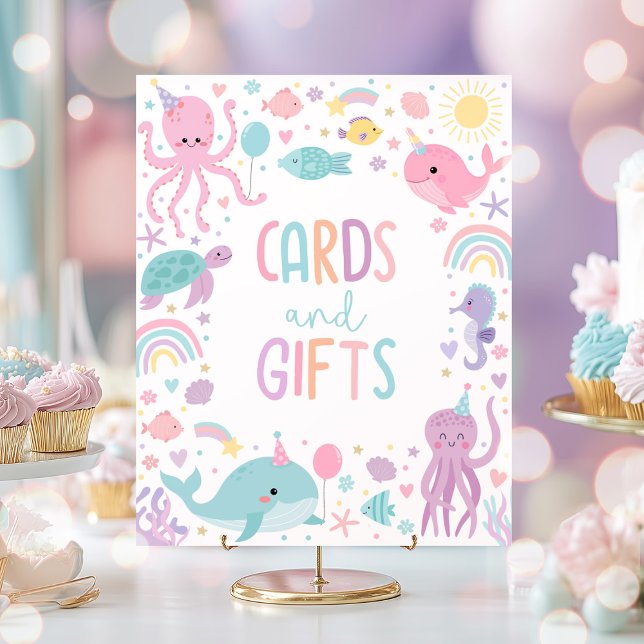 Poster Sous La Carte Mer Et Cadeaux Fête Anniversaire (Créateur téléchargé)