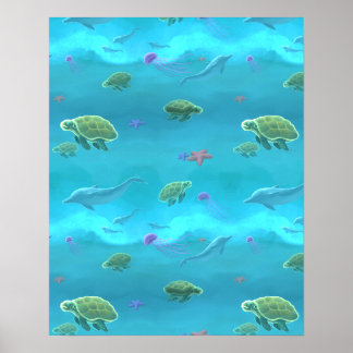 Poster Sous la mer