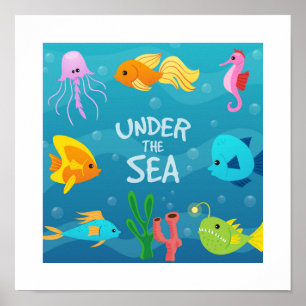 Poster sous la mer