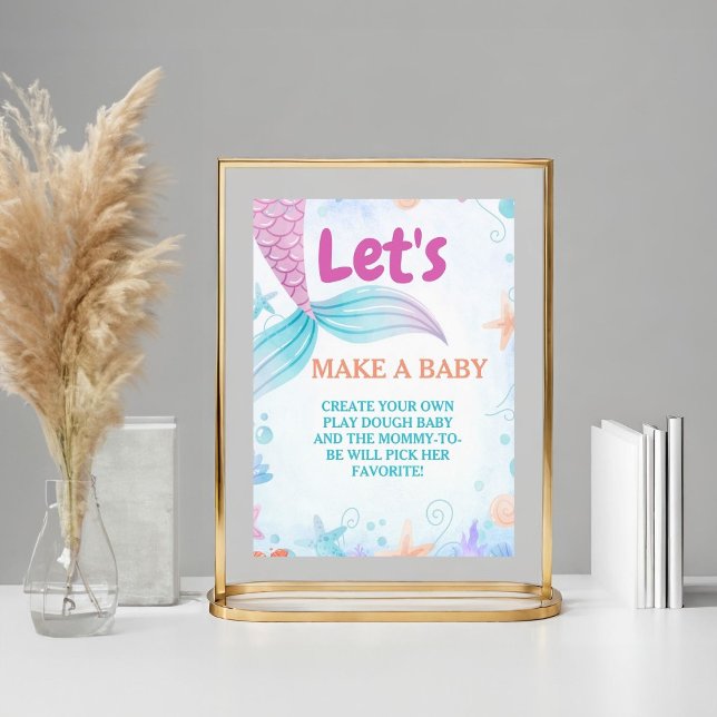 Poster Sous la mer faire un panneau de jeu Baby shower bé (Créateur téléchargé)