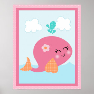 Poster Sous la mer/ Fille /Vie marine/Poster d'art de bal