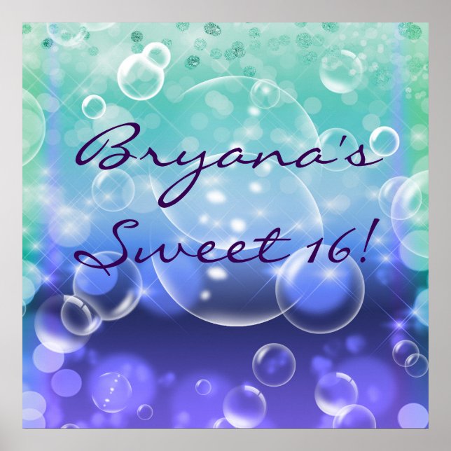 Poster Sous la mer Tropical Ocean fête d'anniversaire (Devant)