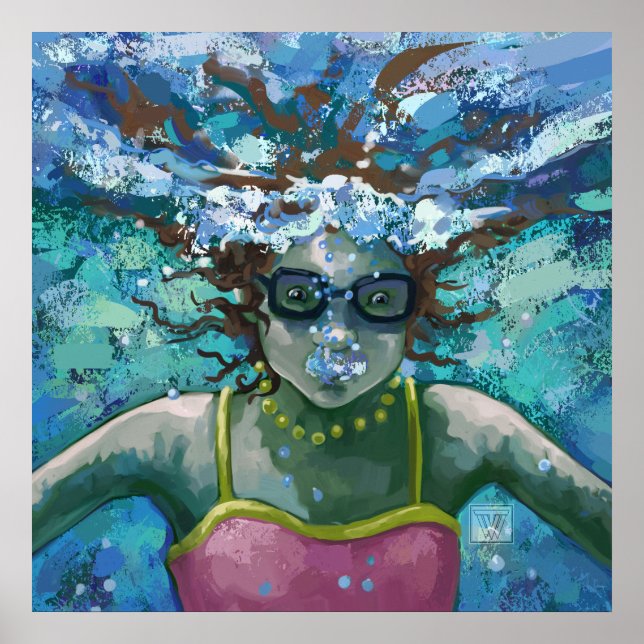 Poster Sous la nage aquatique (Devant)