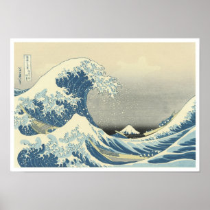 Poster Sous la vague de Kanagawa, Hokusai, 1830-1832