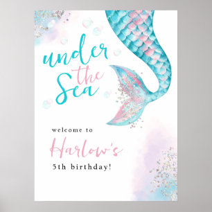 Poster Sous l'Affiche de bienvenue d'anniversaire de la s