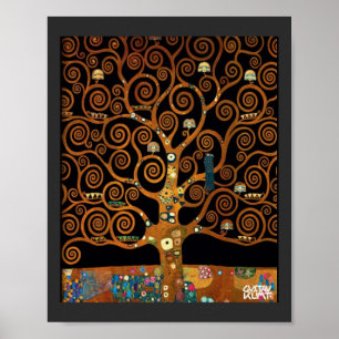 Poster Sous l'arbre de la vie, par Gustav Klimt,