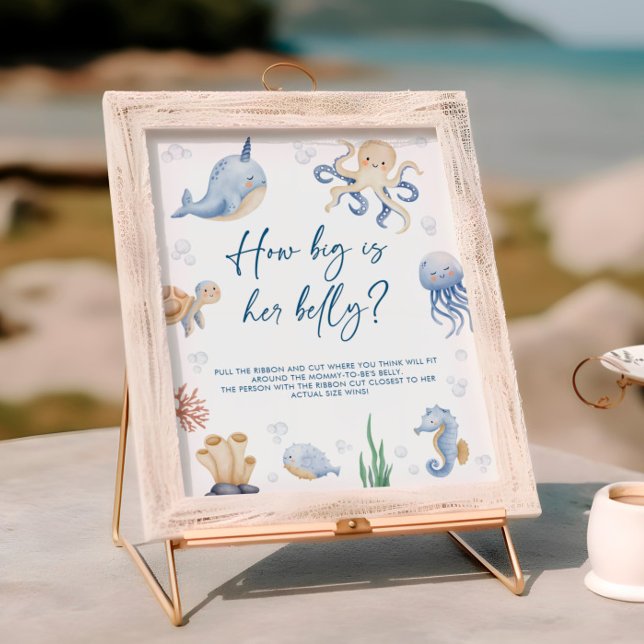 Poster Sous le Baby shower de la mer Comment Big Belly Si (Créateur téléchargé)