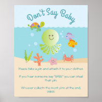 Sous le Baby shower de la mer ne pas dire jeu de b