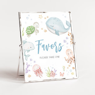 Poster Sous Le Baby shower De Mer Privilégie