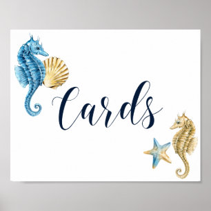 Poster Sous le panneau de la carte horizontale du Mariage