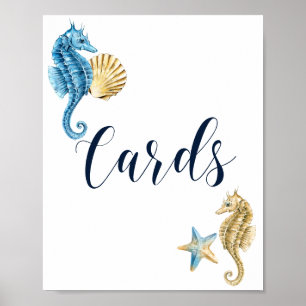 Poster Sous le panneau de la carte Mariage de mer