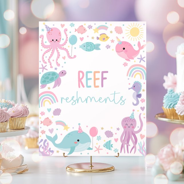 Poster Sous le parti Sea Ocean Reef Reshments (Créateur téléchargé)