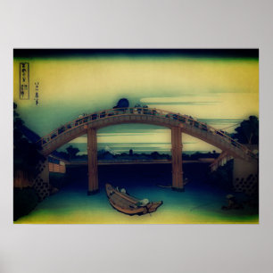 Poster Sous le pont de Mannen chez Fukagawa