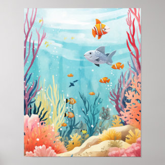 Poster Sous l'empreinte artistique de Sea Nursery