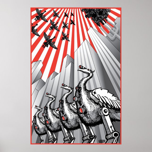 Poster Sous l'impression colossale de surveillance (Devant)