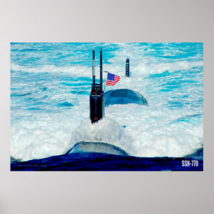 POSTER SOUS-MARINE D'ATTAQUE RAPIDE - SSN-770