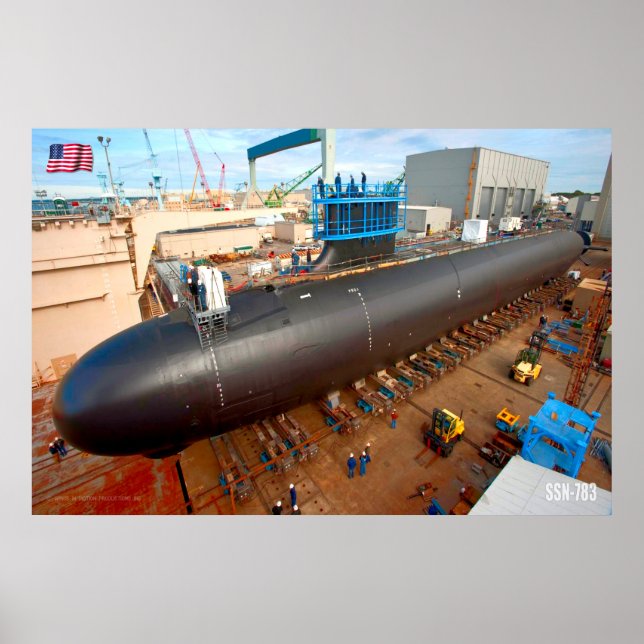 POSTER SOUS-MARINE D'ATTAQUE RAPIDE - SSN-783 (Devant)