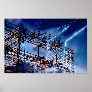Poster Sous-station électrique