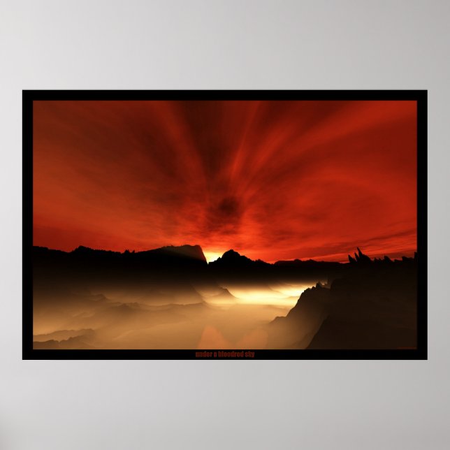 Poster sous un ciel ensanglanté (Devant)