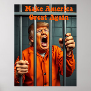 Poster Soutenez Kamala Walz Justice Trump Drôle Satire