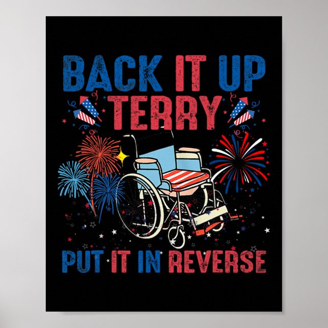 Poster Soutenez-le Terry Mettez-le à l'envers Drapeau de  (Devant)