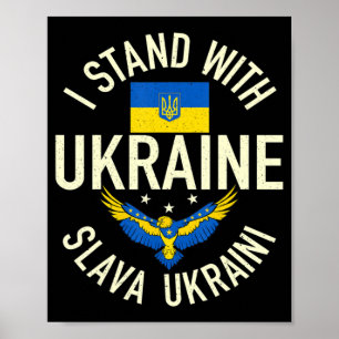 Poster Soutenez L'Ukraine Je Prends Position Avec L'Ukrai