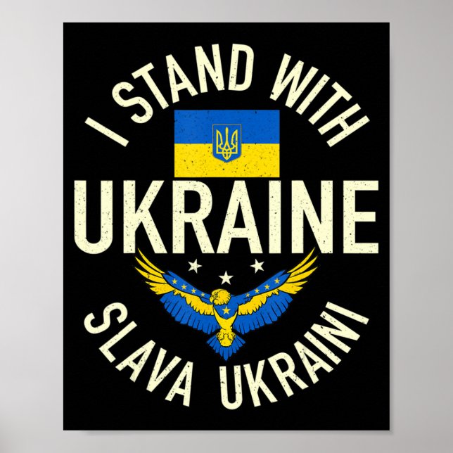 Poster Soutenez L'Ukraine Je Prends Position Avec L'Ukrai (Devant)