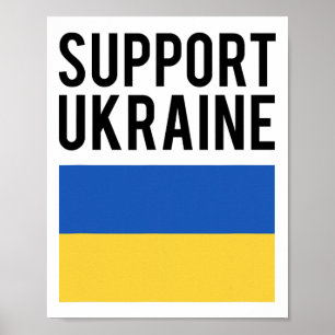 Poster Soutenez l'Ukraine - Lettres Noires Gras - F