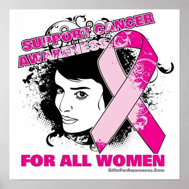Poster Soutenir la sensibilisation au cancer du sein - Po (Devant)