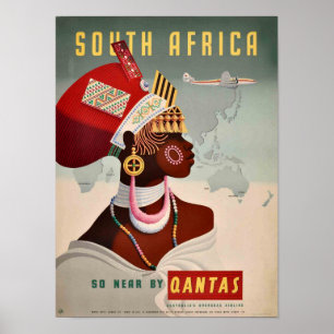Poster - South Africa By Qantas