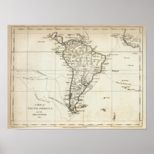 Poster South America and the Adjacent Islands